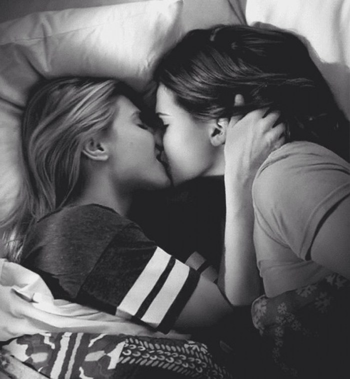 Kiss two girls
