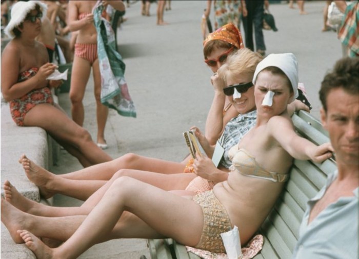 Soviet people on the beach