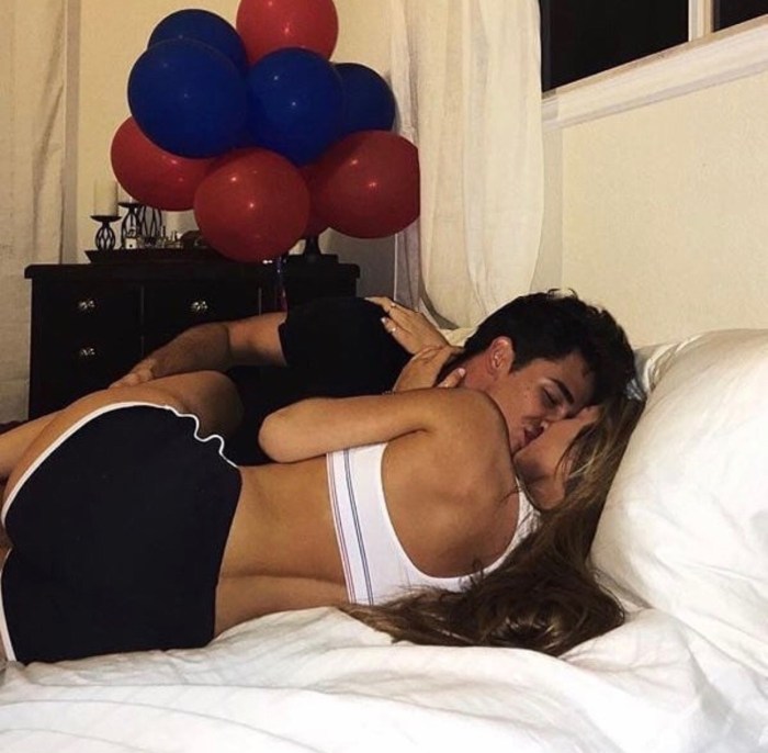 Lovely pairs in bed