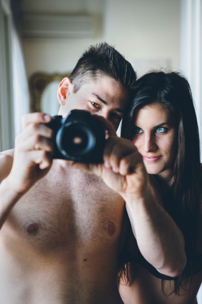 Girl pestering a guy