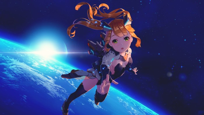 Wallpaper on the desktop anime cosmos