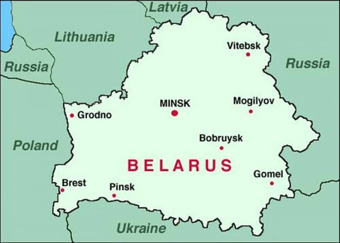 Belarusian map in English
