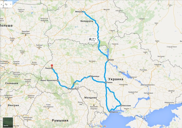 Gomel region on the map of Belarus