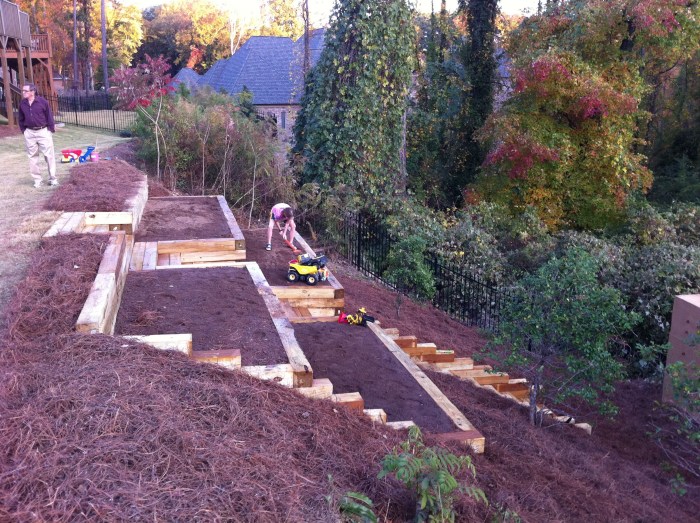The beds are on the slope