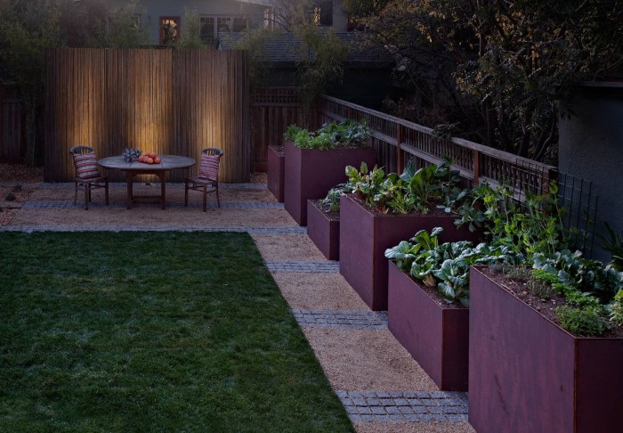 Garden in a modern landscape