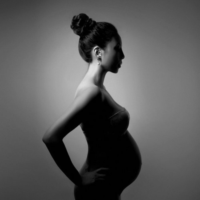 Naked young pregnant women