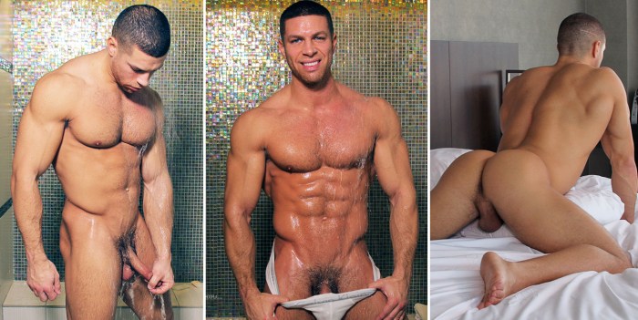 The muscular guy ends