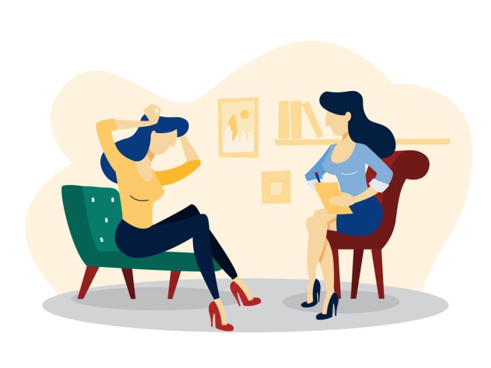 Psychotherapy illustration is vector