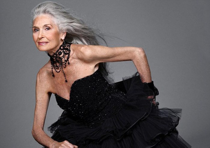 The body of an elderly woman