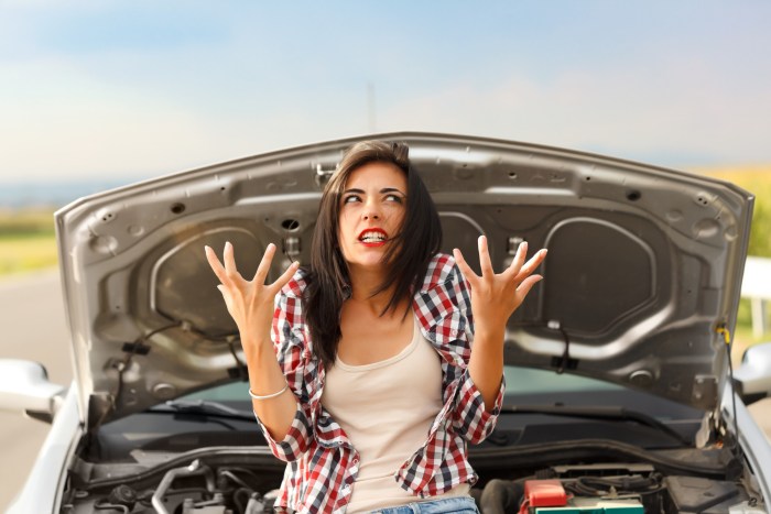 The car broke