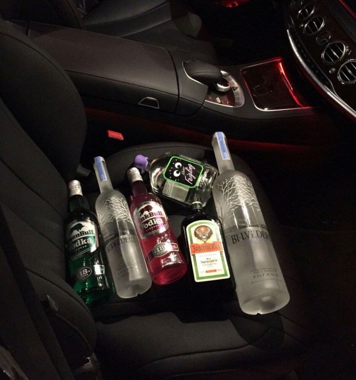 Alcohol in the car