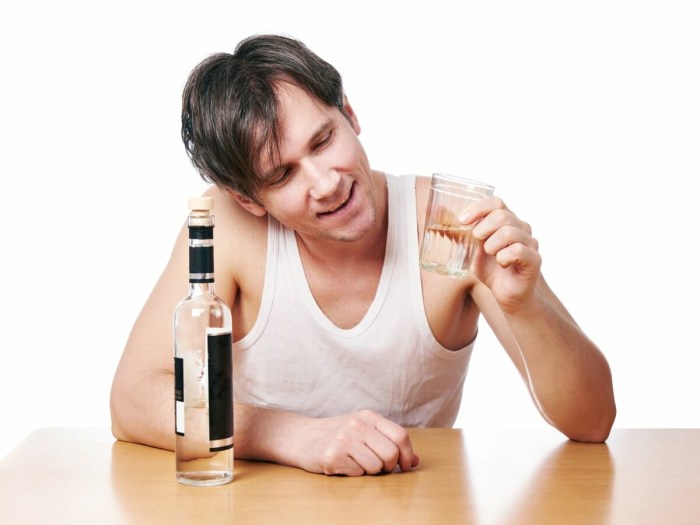 Drunk man with a bottle