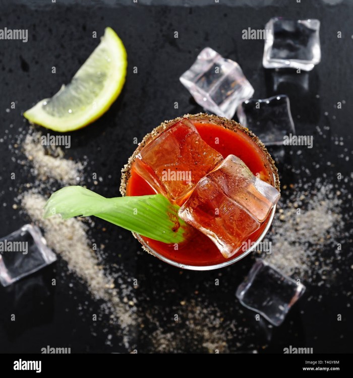 Cocktails on a dark background from above
