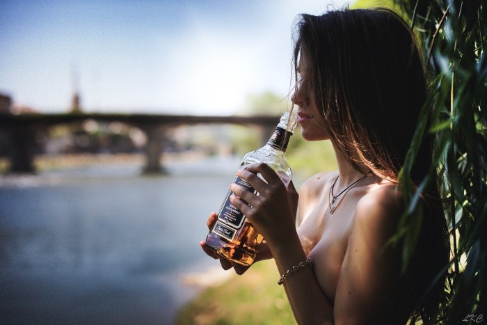 Girl with a bottle