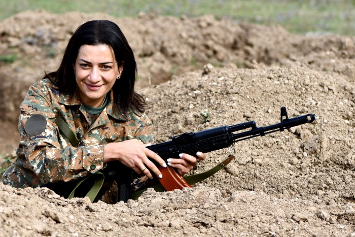 Anna Akopyan with automatic