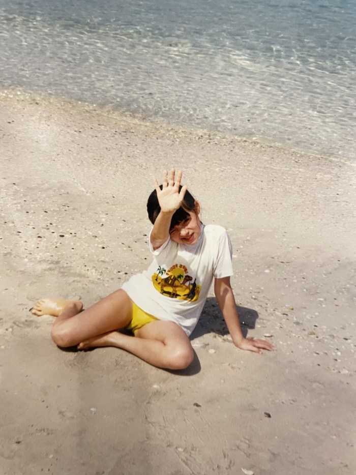 Katya Kabak on the beach