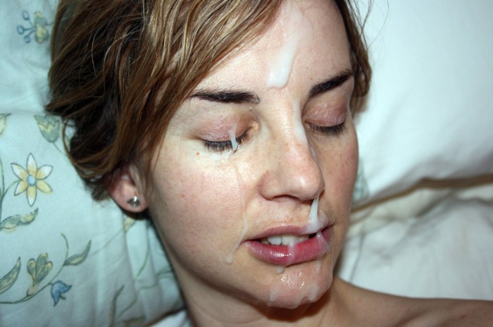 Somewhat cum on the face