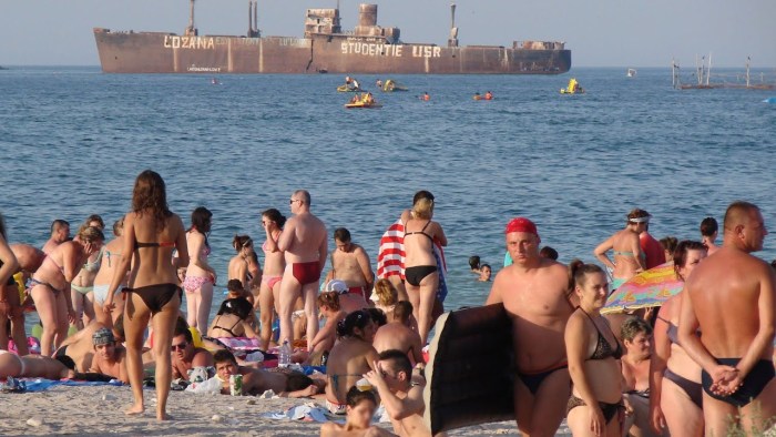 Romanians on the beach