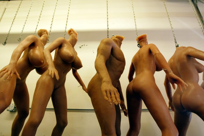 Naked mannequin with a huge member