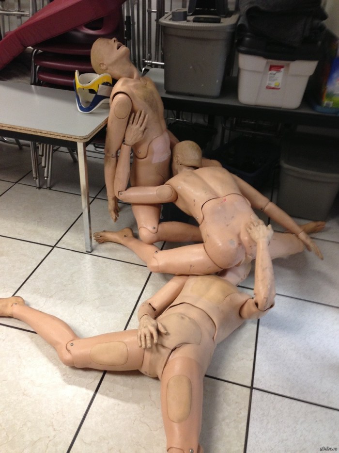 Mannequins in erotic poses