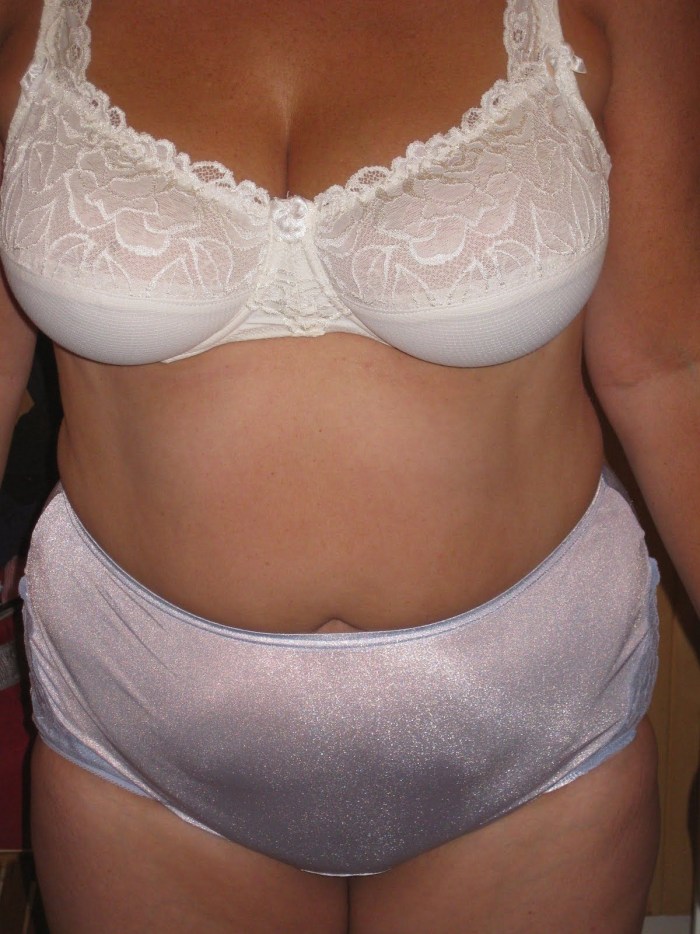 Older women in shorts and bra