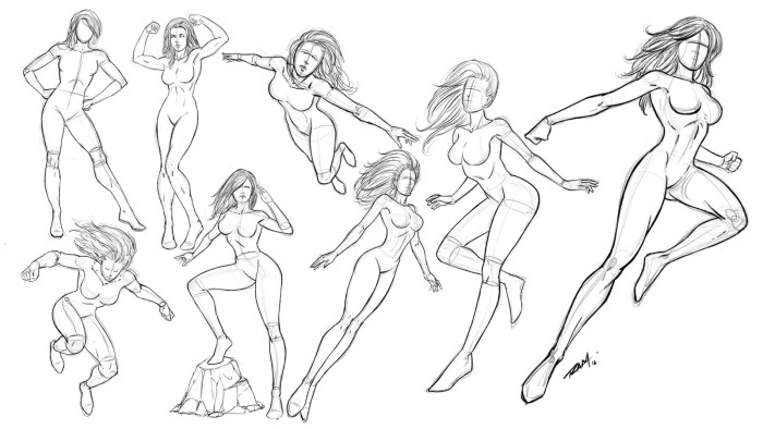 Pose for drawing female