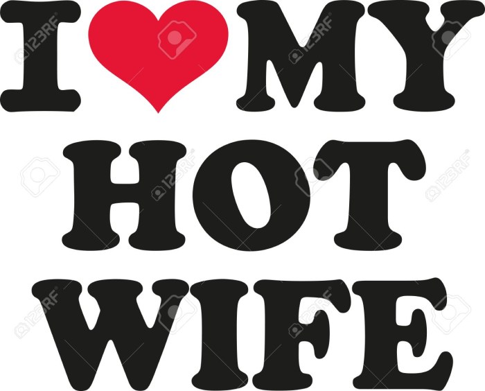 Hotwife with inscriptions