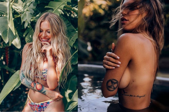 Australian model Dakota without panties
