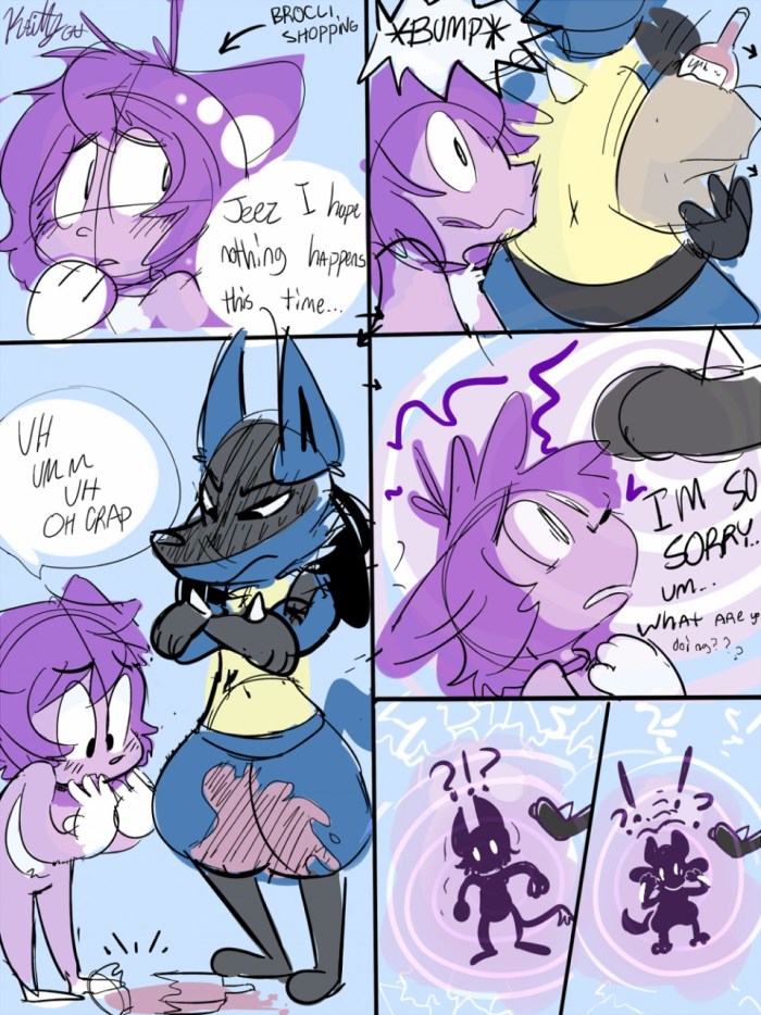 Transformation into a girl comic