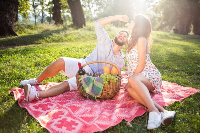 Photoset picnic in nature