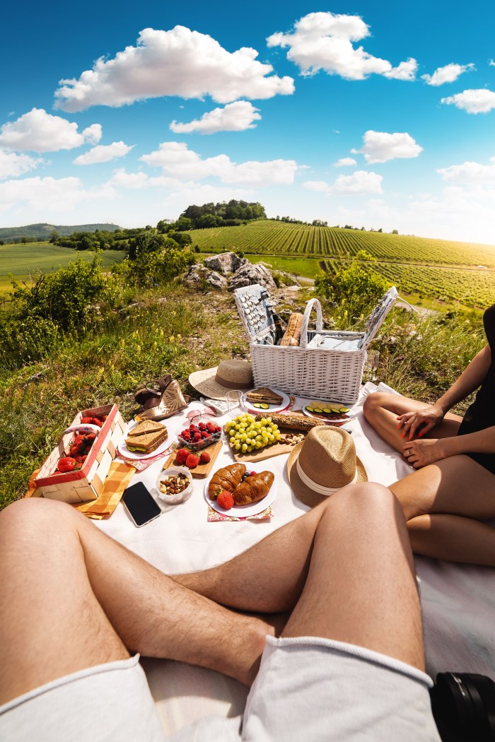 Picnic with a loved one in nature
