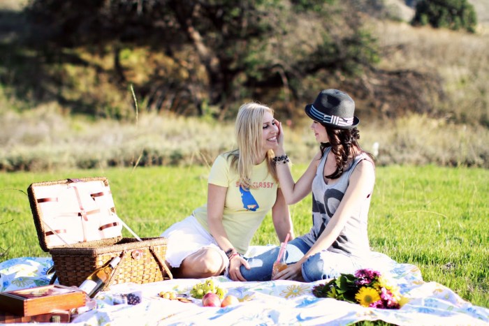 Kiss on the picnic