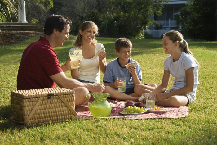 A woman on a picnic