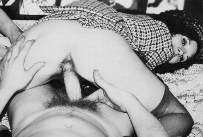 Black white retro pornography