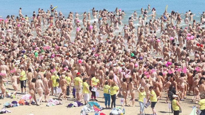 Nudist swim in Australia