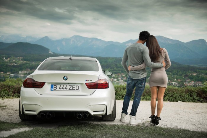 A couple in love on the seashore