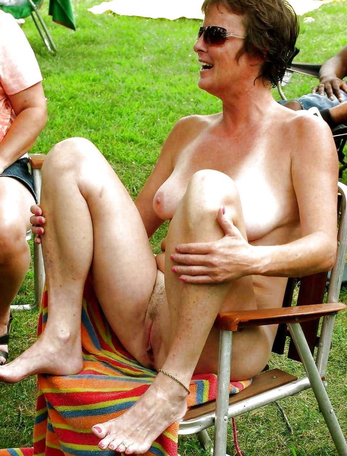 Mature walks without panties