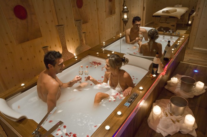 Romantic in the bathroom