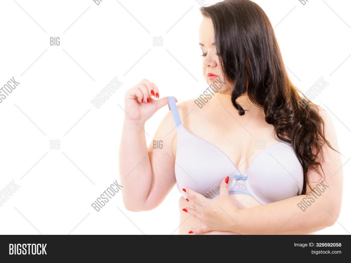 Fat Woman Holding Breast