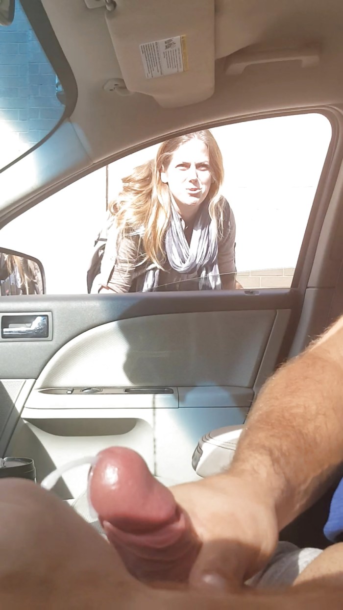 Jerked off the guy in the car