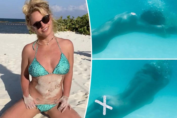 Britney Spears in water
