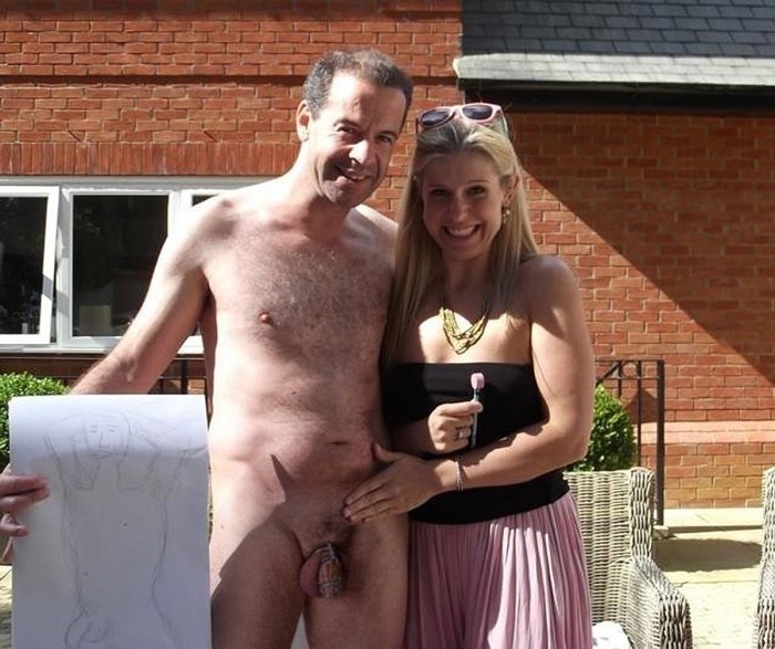 Naked men dressed women