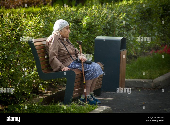 Old women under the skirt