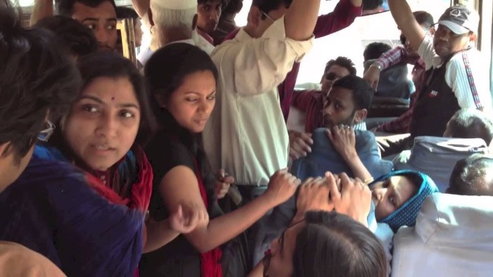 Japanese girls on the bus