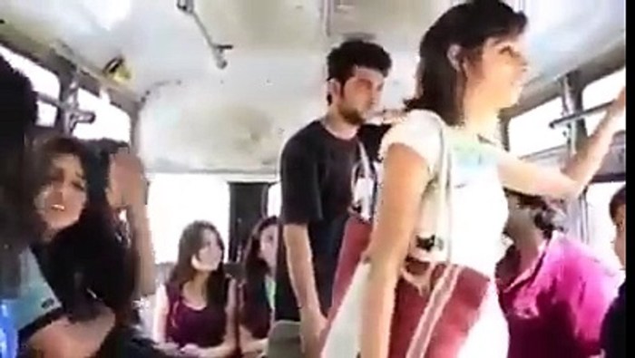 Schoolgirl fucked on the bus