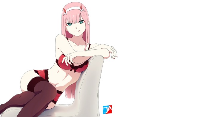 Zero Two in underwear