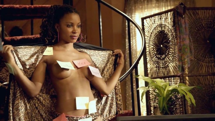 Naked Shanola Hampton in the series "Shameless", 2011