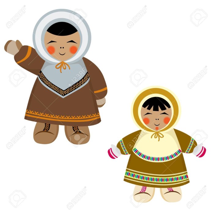 Chukchi yakuta children vector