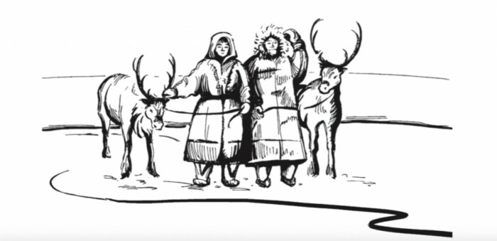 Khanty mansi people drawing