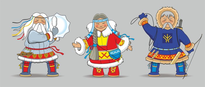 Illustrations of fairy tales of the northern peoples of Khanty and Mansi